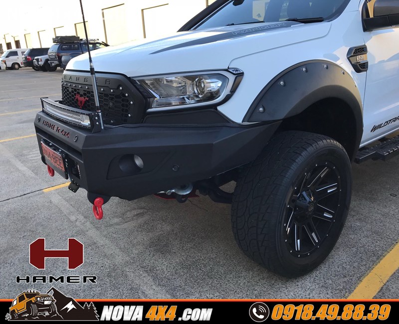 Hình ảnh gắn cản trước chính hãng Hamer lên cho xe Ford Ranger cực đẹp