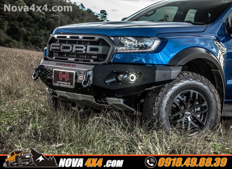 Lên cản trước Hamer cho xe Ford Ranger cực chất tại Nova4x4