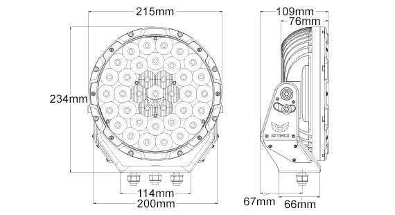 Kích thước đèn STEDI Type-X